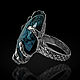 Заказать Ведьмин перстень с хризоколлой. Aventure.Jewelry. Ярмарка Мастеров. . Кольца Фото №3