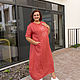 Order Linen dress  corral colour. NATALINI. Livemaster. . Dresses Фото №3
