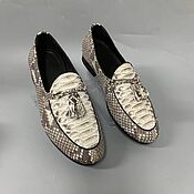Обувь ручной работы handmade. Livemaster - original item Loafers, crafted from Python skin in natural color, model-to-order!. Handmade.