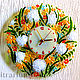 Home watch, fusing the clock 'Dandelions', stained glass, Watch, Odessa,  Фото №1