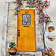 Оранжевая дверь. Картины. Yes_yellow. Интернет-магазин Ярмарка Мастеров.  Фото №2