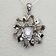 Silver pendant with cubic Zirconia, Pendants, Moscow,  Фото №1