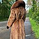 Шуба из натурального меха норки с пушистым воротником из лисы. Пальто. Stylish mink. Ярмарка Мастеров.  Фото №8