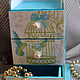En presencia de! De la vendimia de komodik Turquesa barroco decoupage, Mini Dressers, Moscow,  Фото №1
