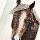 Заказать "Длинные ресницы" картина акрилом (лошадь, коричневый). 'Море внутри' Надежда. Ярмарка Мастеров. . Картины Фото №3