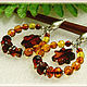 Earrings 'Star circle' amber silver. Earrings. Frollena II. Natural Baltic amber. My Livemaster. Фото №4