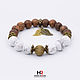 Bracelet made of natural stones ' Snow in the mountains», Bead bracelet, Moscow,  Фото №1