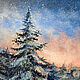 Картина зима Лес Зимний пейзаж Домик в лесу. Картины. АшеАрт Картины (asheart). Ярмарка Мастеров.  Фото №6