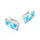 EARRINGS with turquoise and mother of pearl, handmade. Earrings. ARIEL - MOSAIC. Online shopping on My Livemaster.  Фото №2