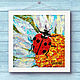 Bright oil painting of daisies flowers painting ladybug. Pictures. Colibri Art - Oil Painting. Online shopping on My Livemaster.  Фото №2