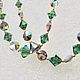 Винтаж:  Зеленые двойные бусы lampwork. Колье винтажные. Леди Колье (Ольга). Интернет-магазин Ярмарка Мастеров.  Фото №2