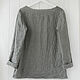 Blouse with open edges made of gray linen. Blouses. LINEN & SILVER ( LEN i SEREBRO ). My Livemaster. Фото №5