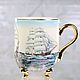 Large mug ' Sea ' porcelain 660 ml. Mugs and cups. KASTdecor. Online shopping on My Livemaster.  Фото №2