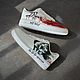 Кастомные кроссовки белые Nike Air Force 1 унисекс ручная роспись. Кроссовки. O-Go-Art.Кастомизация одежды и обуви. Ярмарка Мастеров.  Фото №13
