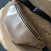Сумки и аксессуары handmade. Livemaster - original item Banana Belt Leather Bag (Simplified). Cappuccino. Handmade.
