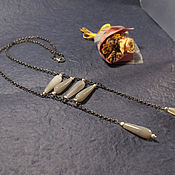 Работы для детей, handmade. Livemaster - original item Necklace made of agate and pearls 