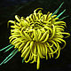 Order Leather flowers. Decoration brooch hairpin CHRYSANTHEMUM OKIKU - SAN. Irina Vladi. Livemaster. . Brooches Фото №3