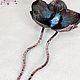 Шпилька Орхидея Королева ночи, медь. Шпилька. Naturalista. Ярмарка Мастеров.  Фото №5