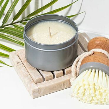 Косметика ручной работы. Ярмарка Мастеров - ручная работа Персик, массажная SPA-свеча для тела. Handmade.