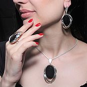 Украшения handmade. Livemaster - original item Salina Jewelry Set with smoky quartz in 925 Silver AN0022. Handmade.