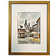Улочка в старом городе картина, зимний город акварель. Картины. WaterColorForever. Интернет-магазин Ярмарка Мастеров.  Фото №2