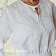 Льняная блуза с ручной вышивкой Нежная-Белоснежная.\r\nТворческое ателье Modne-Narodne. Модная одежда с ручной вышивкой.