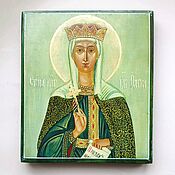 Икона Св. Равноапостольная Царица Елена ручной работы