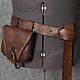 Handmade leather Temerian belt bag and belt inspired Witcher. Waist Bag. Svetliy Sudar Leather Arts Workshop. Ярмарка Мастеров.  Фото №5