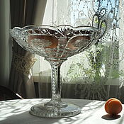 Винтаж handmade. Livemaster - original item Fruit bowl Goose Crystal Maltsov. Handmade.