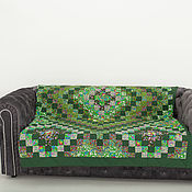 Для дома и интерьера handmade. Livemaster - original item Green 220h170 cm patchwork quilt. Handmade.