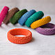 Bracelet knitted wide on a wooden base. Hard bracelet. LAMA MIA. Online shopping on My Livemaster.  Фото №2