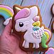 Order Gingerbread with unicorn. APryanik (SPb i dr. goroda). Livemaster. . Gingerbread Cookies Set Фото №3