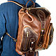 Leather backpack 'Style 2' brown. Backpacks. Russian leather Guild. My Livemaster. Фото №5