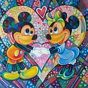 Картины и панно handmade. Livemaster - original item Where Minnie is, where Mickey is-II. Handmade.