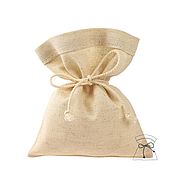 15h20cm. A bag of linen flax natural undyed, rustic
