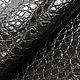 Кожа телёнка с тиснением под крокодила, цвет чёрный. Кожа. Centropelle. Интернет-магазин Ярмарка Мастеров.  Фото №2