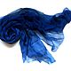 Sale batik Drawing of the arms of spring www.livemaster.ru/topic/2300783 Batik pashmina scarf Ultramarine Handmade Batik from Natalia Sorokina Shop silk Paradise blue silk scarf Gift
