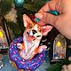  Елочная игрушка Корги. Мини фигурки и статуэтки. Lamps.&.Dolls. Интернет-магазин Ярмарка Мастеров.  Фото №2