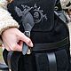 Backpack female black suede Parisian Fashion R12p-211. Backpacks. Natalia Kalinovskaya. My Livemaster. Фото №5