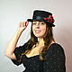 Felt boater with flowers. Hats1. Novozhilova Hats. Online shopping on My Livemaster.  Фото №2
