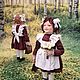Ватная ёлочная игрушка Школьница. Игрушки. Ватные игрушки Марины Кузьминской. Интернет-магазин Ярмарка Мастеров.  Фото №2