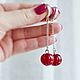 Заказать Серьги с вишней из стекла. Sunberry-accessories. Ярмарка Мастеров. . Серьги классические Фото №3