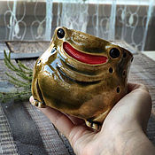 Посуда handmade. Livemaster - original item Mugs and cups: Frog mug, funny toad. Handmade.
