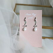 Свадебный салон handmade. Livemaster - original item Bridal earrings with Pearls. Handmade.