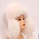 Женская шапка белая, Финский FOX  SAGA Royal, Шапка-ушанка, Обухово,  Фото №1