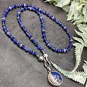 Украшения handmade. Livemaster - original item Natural lapis lazuli necklace with 