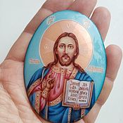 Картины и панно handmade. Livemaster - original item The icon was Saved by the Almighty (hot enamel). Handmade.