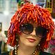 Шапка-парик «ПЯТЫЙ ЭЛЕМЕНТ». Шапки. Анна Лесникова      Les accessoires. Интернет-магазин Ярмарка Мастеров.  Фото №2