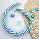 Necklace harness made of beads ' Sea breeze', Necklace, Novocheboksarsk,  Фото №1