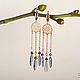 Earrings Long Hanging Dreamcatcher in gold with Czech glass, Earrings, Moscow,  Фото №1